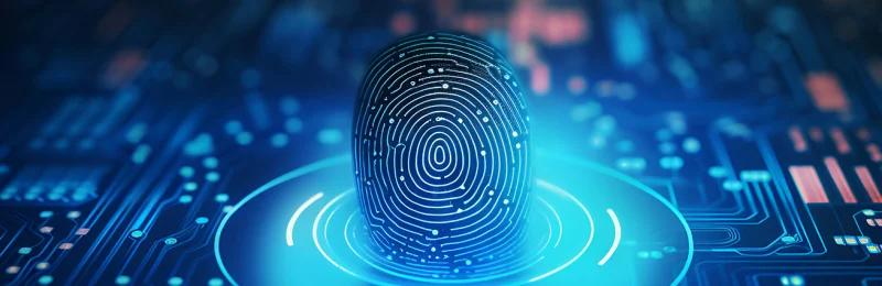a fingerprint on a circuit board, Cloud backup and cyber securit